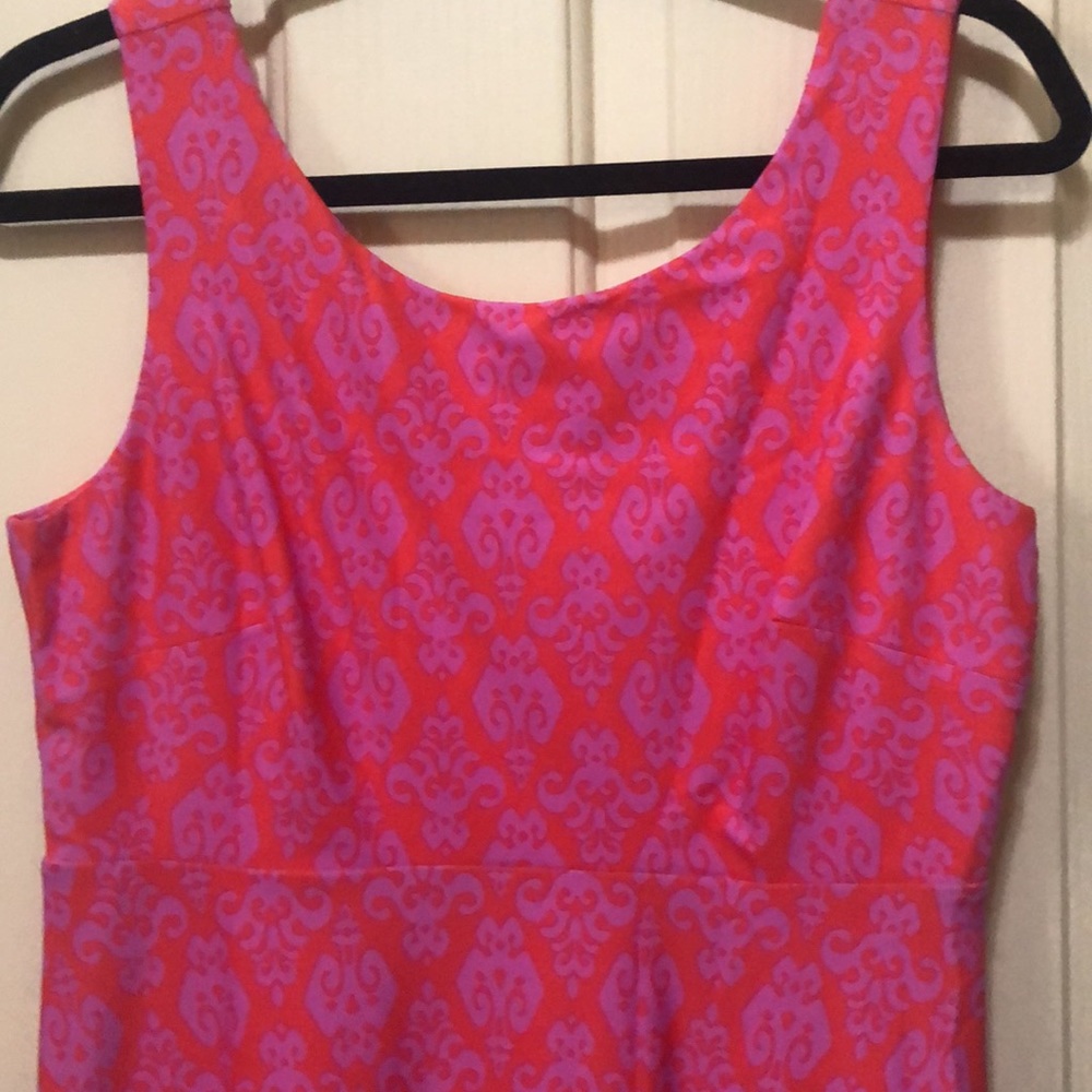 Jude Connally Orange and Pink Floral sleeveless dress size medium, resort wear